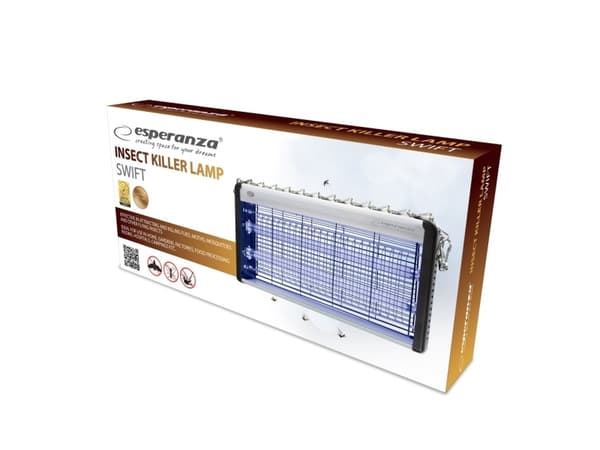 Esperanza EHQ007 ELEKTRISK INSEKT UV-LAMPE Sort