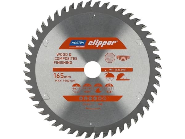 Norton Clipper NORTON Clipper sågblad 165mm x 20mm x 48z ATB TRÄ OCH KOMPONENTER (2,6 / 1,6) N70184608090