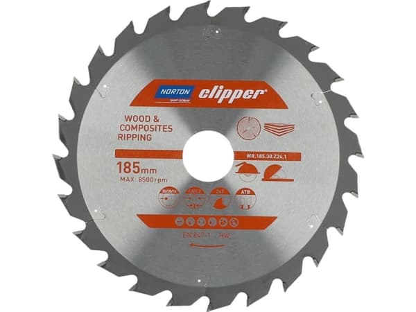 Norton Clipper NORTON Clipper sahanterä 185mm x 30mm x 24z ATB PUU JA KOMPOSITES (1,8 / 1,2) N70184608051