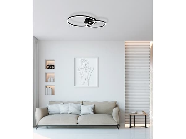 EGLO PALMAVES 2 LOFT L450 1600+1300LM SORT