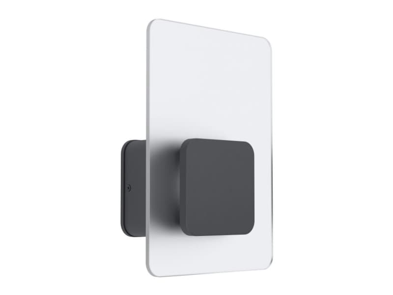 EGLO Eredita, Rektangel, 1 lampor, Glödlampan/-lamporna kan inte bytas ut, 3000 K, IP44, Antracit, Rostfritt stål, Vit