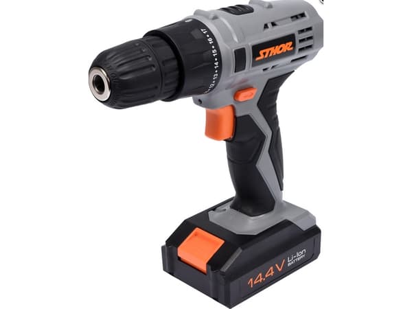 STHOR WIERTARKO - suktuvas 14,4V 1 x 1,3ah Li-Ion 1 BIEG, 700 aps./min, 10mm, 17Nm 78982