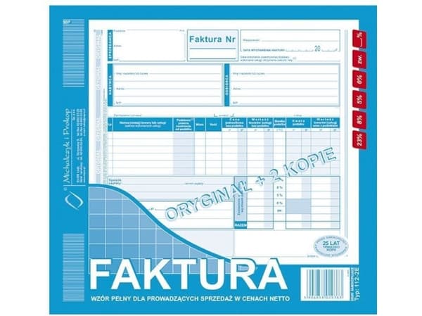 Michalczyk & Prokop mva-faktura 2/3 A4 1+2 netto betaler/mottaker 112-2E