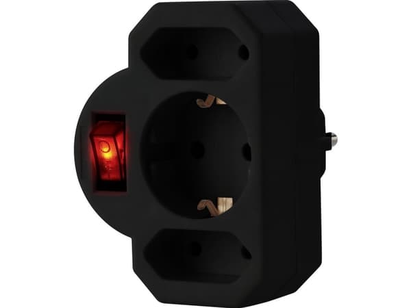 Sygonix SY-4673746 Uttagsfördelare svart (SY-4673746)