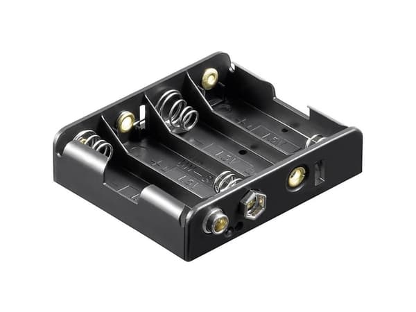 Goobay 81466 Batteriholder 4 R6 (AA) Trykknaptilslutning (L x B x H) 61.7 x 56.6 x 15.5 mm