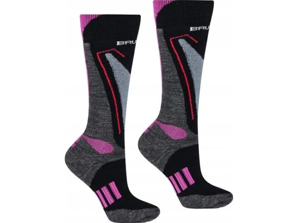 Brubeck BSN002/W Damesokker Snow Force Lys grå/rosa M/39-41