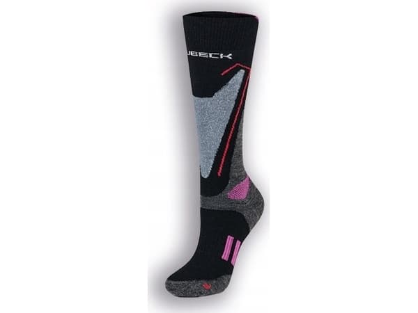 Brubeck BSN002/W Damesokker Snow Force Lys grå/rosa M/39-41