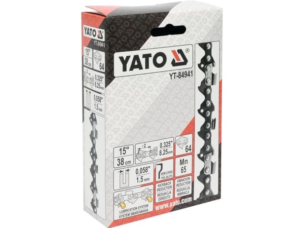Yato YT-84941, Alle merker, Semi-meisel, 8,25 mm, 38 cm, 1,5 mm, Dolmar: 109, 110, 111, 112, 113, 114, 115i, 116, ES1800, PS460, PS4600, PS4605, PS50