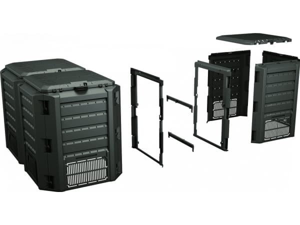 Prosperplast modulaarinen kompostori 1600L musta (IKSM1600C)