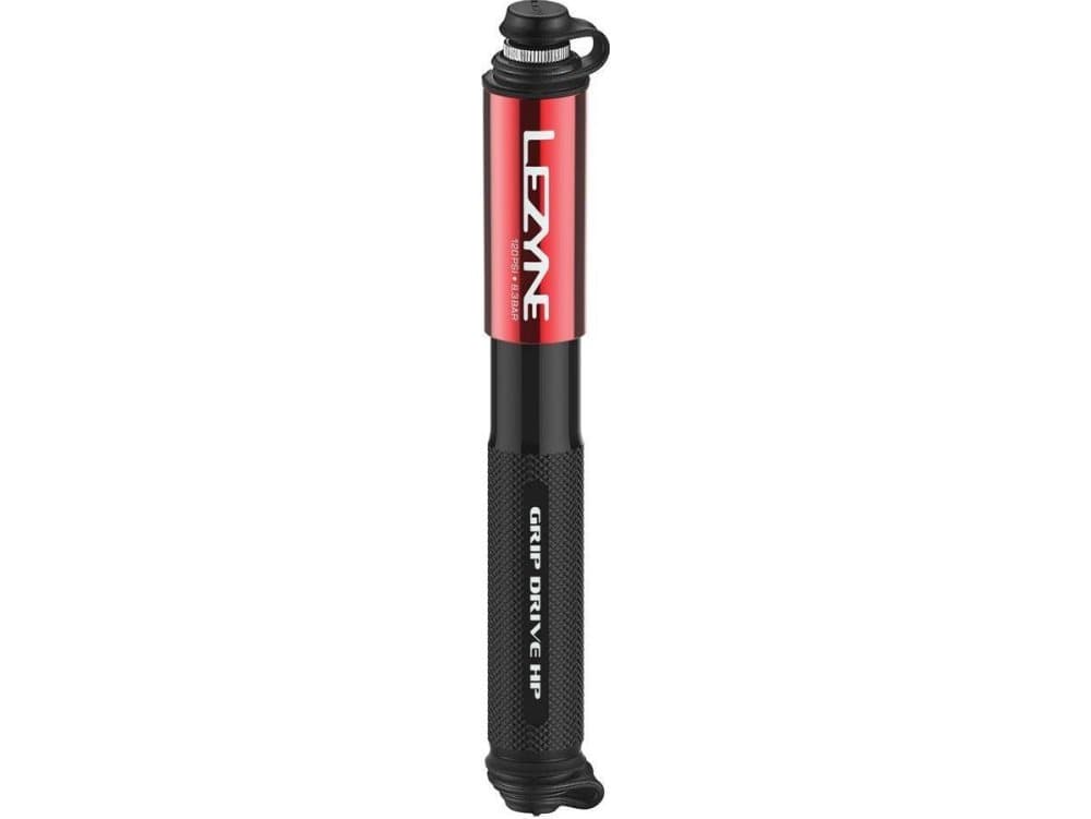 Lezyne LEZYNE GRIP DRIVE HP S ABS FLEX PRESTA/SCHREDER 120psi hand pump, short length 185mm red (NEW)