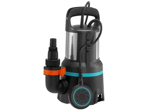 Gardena 16000, 450 W, 0,7 bar, 16000 l/h, IPX8, Musta, Ruostumaton teräs
