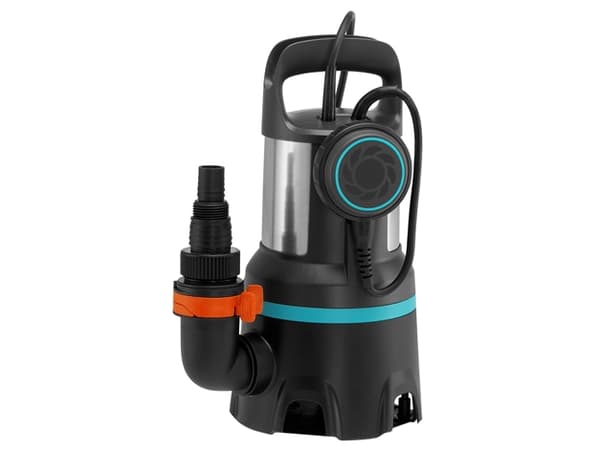 Gardena 16000, 450 W, 0,7 bar, 16000 l/h, IPX8, Musta, Ruostumaton teräs