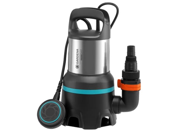 Gardena 16000, 450 W, 0,7 stang, 16000 l/t, IPX8, Sort, Rustfritt stål