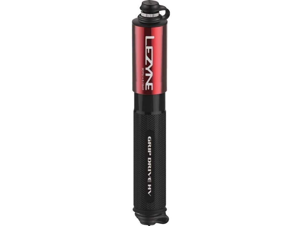 Lezyne LEZYNE GRIP DRIVE HV S ABS FLEX PRESTA/SCHREDER 120psi hand pump, short length 185mm red (NEW)