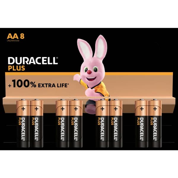 Duracell Plus-AA K8 Batteri AA (R6) Alkaliskt 1.5 V 8 st