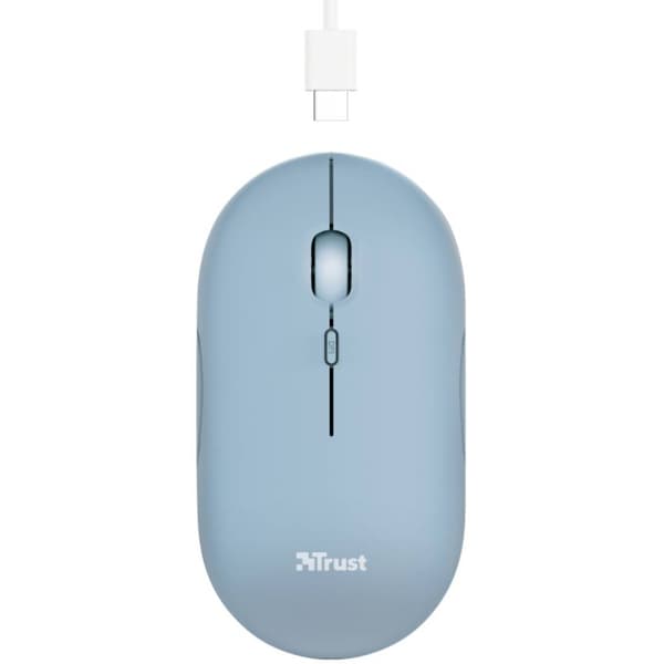 Trust PUCK WiFi mus Bluetooth, Trådlös Optisk Blå 4 Knappar 1600 dpi