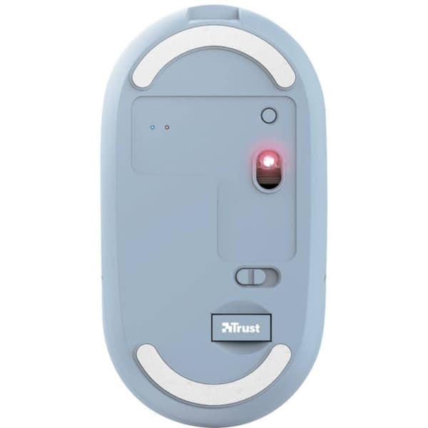 Trust PUCK WiFi mus Bluetooth, Trådlös Optisk Blå 4 Knappar 1600 dpi