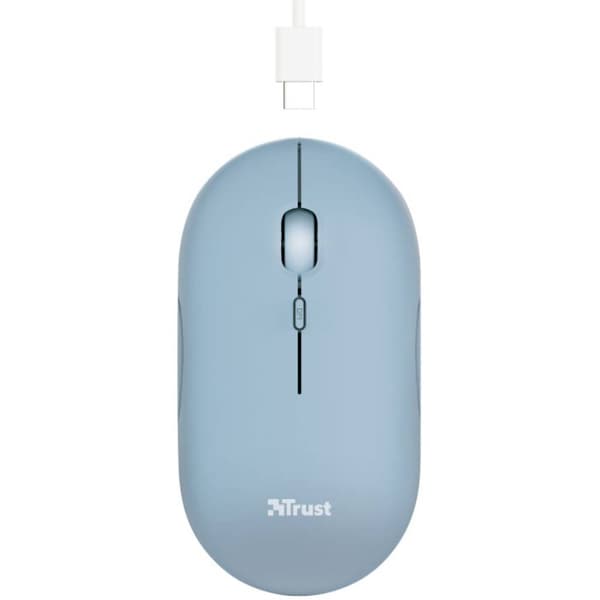 Trust PUCK WiFi mus Bluetooth, Trådlös Optisk Blå 4 Knappar 1600 dpi
