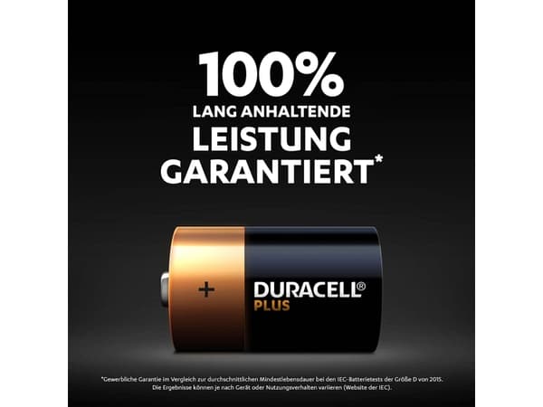 D-paristo Duracell Plus-D K4 Alkalinen mangaani 1,5 V 4 kpl