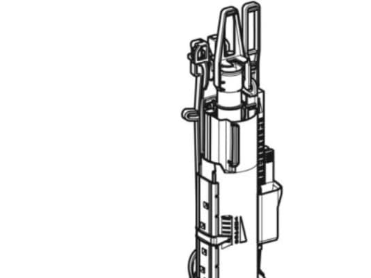 Geberit Omega spolarmatur - 3/6ltr t/indb cist