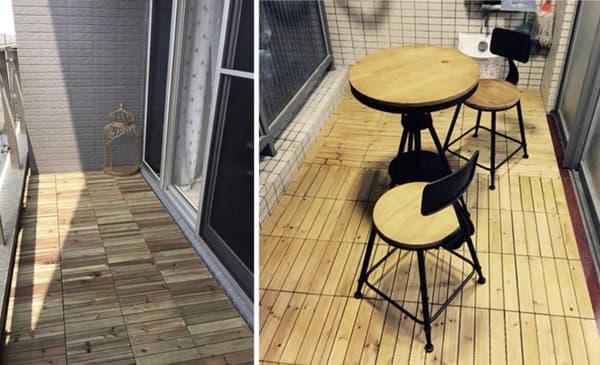 10-pack Trall Balkongplattor 30x30 Akaciaträ - klicksystem