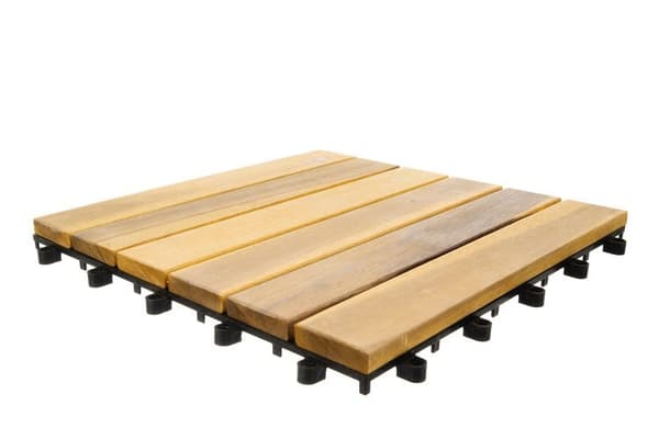 10-pack Trall Balkongplattor 30x30 Akaciaträ - klicksystem
