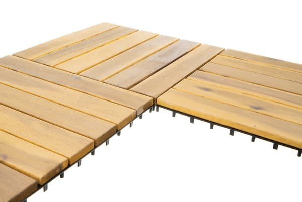 10-pack Trall Balkongplattor 30x30 Akaciaträ - klicksystem