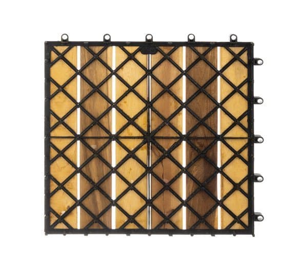 10-pack Trall Balkongplattor 30x30 Akaciaträ - klicksystem