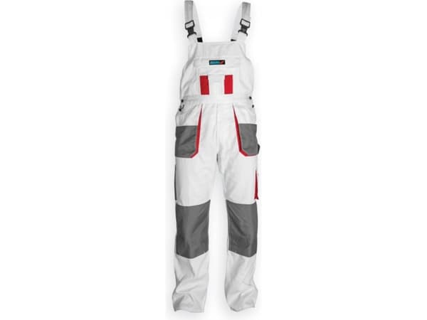 Dedra Spodnie ochronne ogrodniczki białe rozmiar XL (BH4SO-XL)