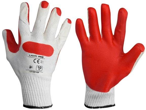Lahti Pro Thick latex coated protective gloves size 10 12 pairs - L210910W