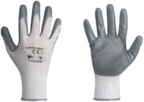 Lahti Pro Nitriiliset työkäsineet koko 8" 12 paria (L220308W)
