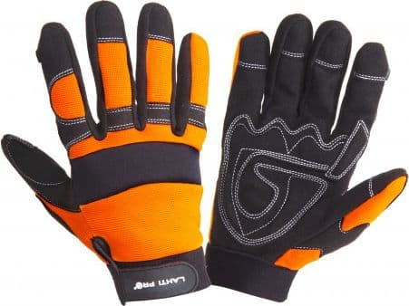 Lahti Pro L280509K Työpajahanskat mustat ja oranssit, kortti, "9", CE