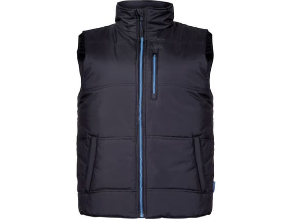 Lahti Pro Insulated ärmlös svart och blå, storlek L (L4130803)