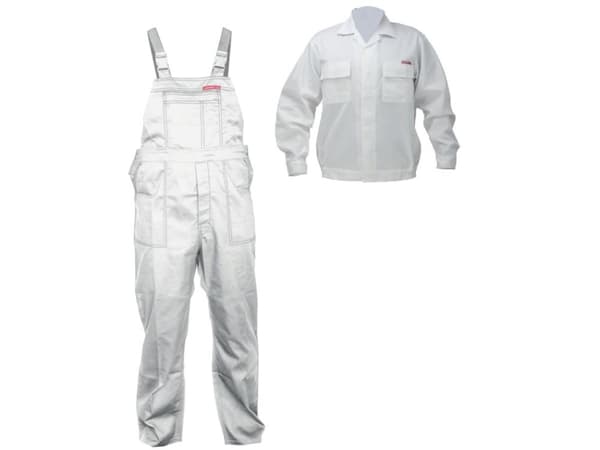 Lahti Pro Working clothes white blouse and trousers, white, L 188cm - LPQC88L