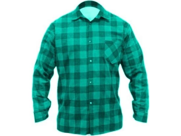 Dedra grön flanellskjorta, storlek XXXL, 100% bomull (BH51F4-XXXL)