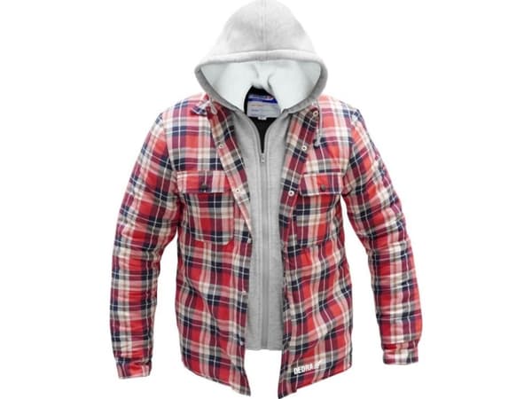 DEDRA Flannel insulated sweatshirt with hood, size M.