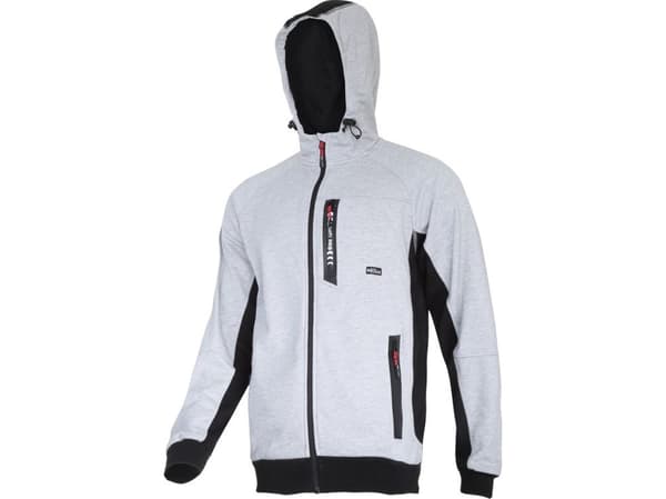 Lahti Pro huvtröja med dragkedja grå och svart, "3XL" (L4012606)