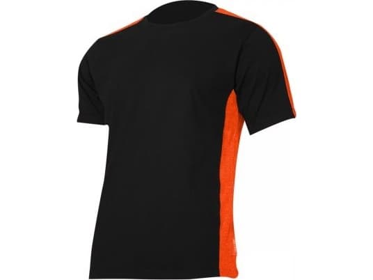 Lahti Pro T-shirt 180G/M2, svart och orange L (L4023003)