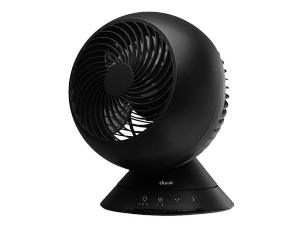 Duux DXCF07, Kotitaloustuuletin, Musta, Pöytä, akryylinitriilibutadieenistyreeni, 13 dB, 26 cm, 26 cm