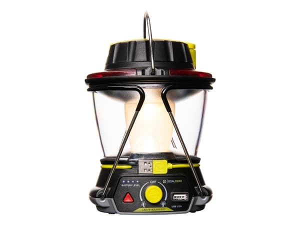 Goal Zero Lighthouse 600, Akulla toimiva retkilyhty, Musta, 2 jalkoja, 600 lm, LED, 6 W