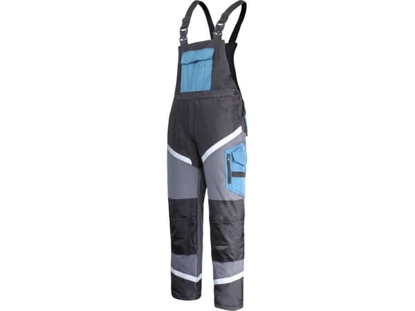 "Lahti Pro" paminkštintos "BIB" kelnės CZA-PILKA-TURK SU ATSPINDŽIU, "3XL", CE, LAHTI