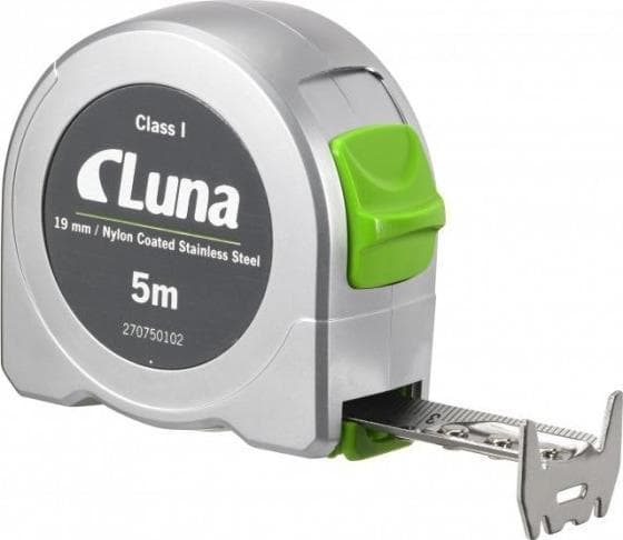 Luna LSS målebånd, rustfritt stål, 5 m