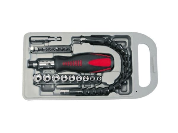 Pro-Line Universal skrutrekker med skralle CrV 23 stk. - 10008