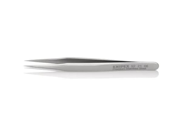 Knipex 92 21 06, Rostfritt stål, Rostfritt stål, Spetsig, Rak, 7 g, 6 mm