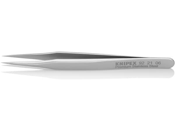 Knipex 92 21 06, Rostfritt stål, Rostfritt stål, Spetsig, Rak, 7 g, 6 mm