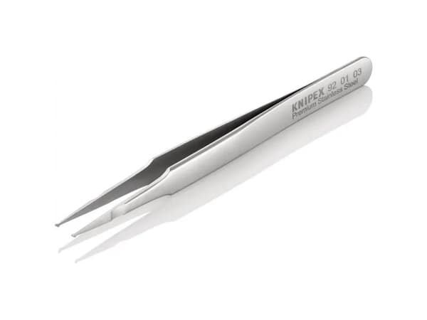 Knipex 92 01 03, Rostfritt stål, Rostfritt stål, Platt, Rak, 15 g, 10 mm