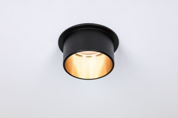 Paulmann Gil Coin, Pinta-asennettavat spottivalot, 1 lamppu(a), LED, 6 W, 2700 K, Musta, Kulta