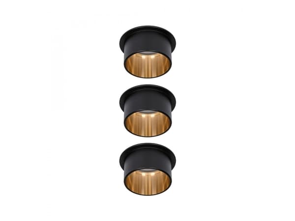 Paulmann Gil Coin, Pinta-asennettavat spottivalot, 1 lamppu(a), LED, 6 W, 2700 K, Musta, Kulta