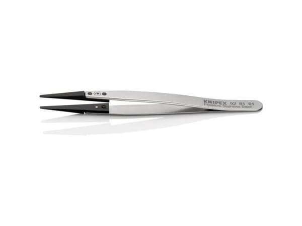 Knipex 92 81 01, Ruostumaton teräs, Ruostumaton teräs, Suippokärkinen, Suora, 17 g, 10 mm