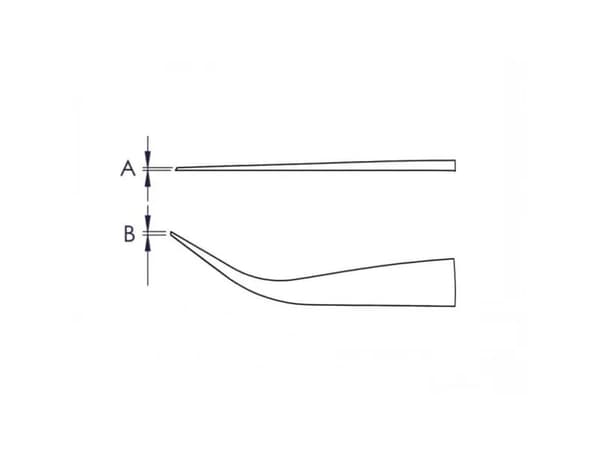 Knipex 92 81 03, Rustfritt stål, Sort, Rustfritt stål, Spiss, Bøyd, 17 g, 15 mm